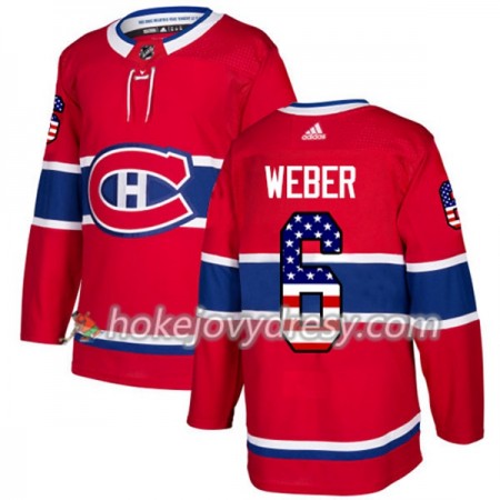 Pánské Hokejový Dres Montreal Canadiens Shea Weber 6 2017-2018 USA Flag Fashion Černá Adidas Authentic